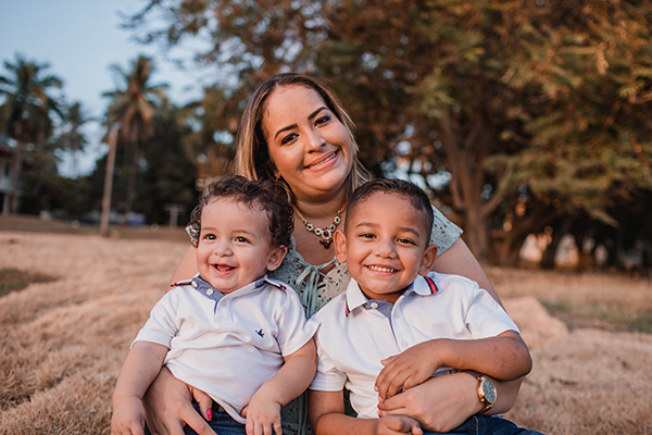 Mom and kids
